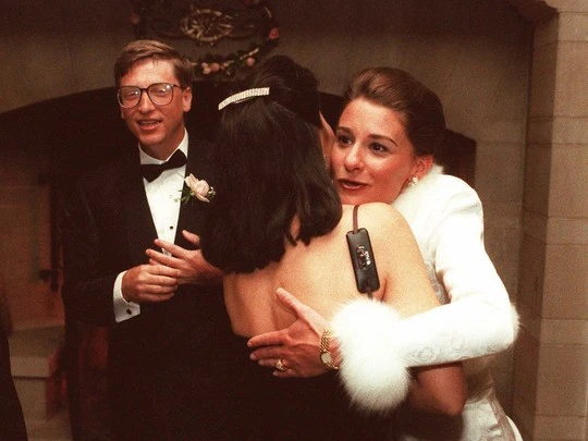 Bill Gates và Melinda trong ngày cưới.