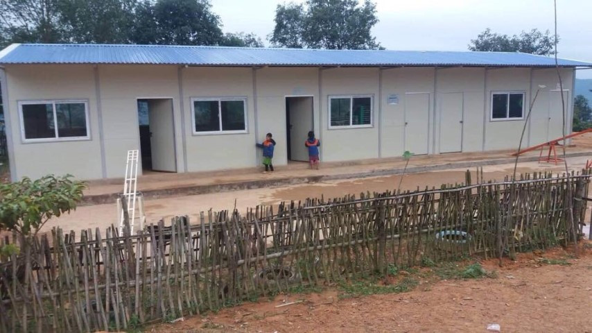 Điểm trường lẻ Bản Dầy thuộc Trường PTDTBT Tiểu học xã Ngọc Long. Ảnh: NTCC