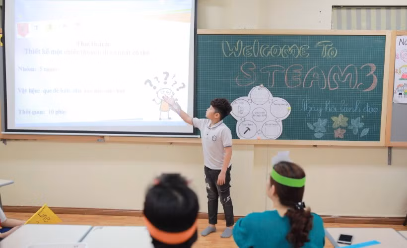 HS Trường Tiểu học Ban Mai, Hà Đông, Hà Nội tự tin hơn với cách đánh giá mới. Ảnh: Nguyễn Nhung