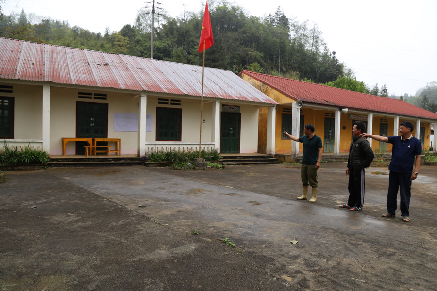 Điểm trường Lả Dì Thàng được sử dụng làm nhà văn hoá thôn.