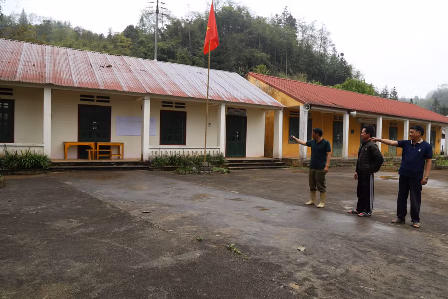Điểm trường Lả Dì Thàng được sử dụng làm nhà văn hoá thôn.