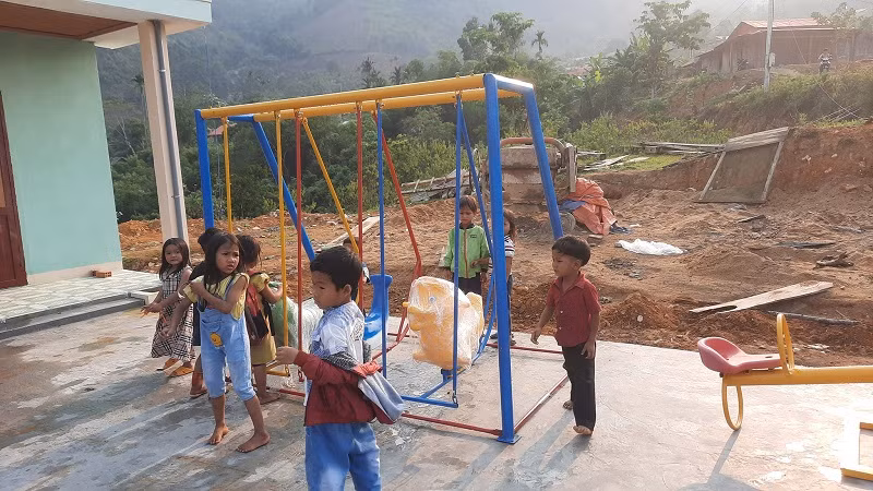 Một điểm trường mầm non ở xã Trà Vân (Nam Trà My, Quảng Nam).