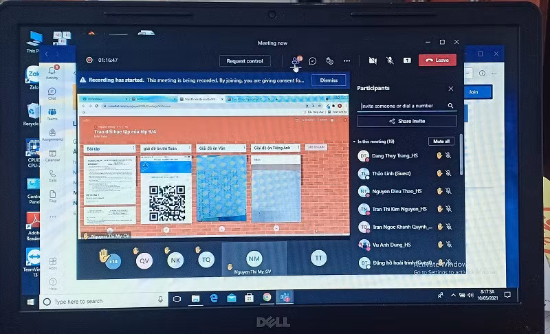 Group học tập được tạo ra theo nhóm lớp để hỗ trợ HS ôn tập trong thời gian tạm dừng đến trường.