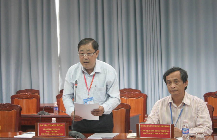GS.TS Hà Thanh Toàn - Hiệu trưởng Trường ĐH Cần Thơ cáo cáo kết quả 5 năm thực hiện Nghị quyết số 29