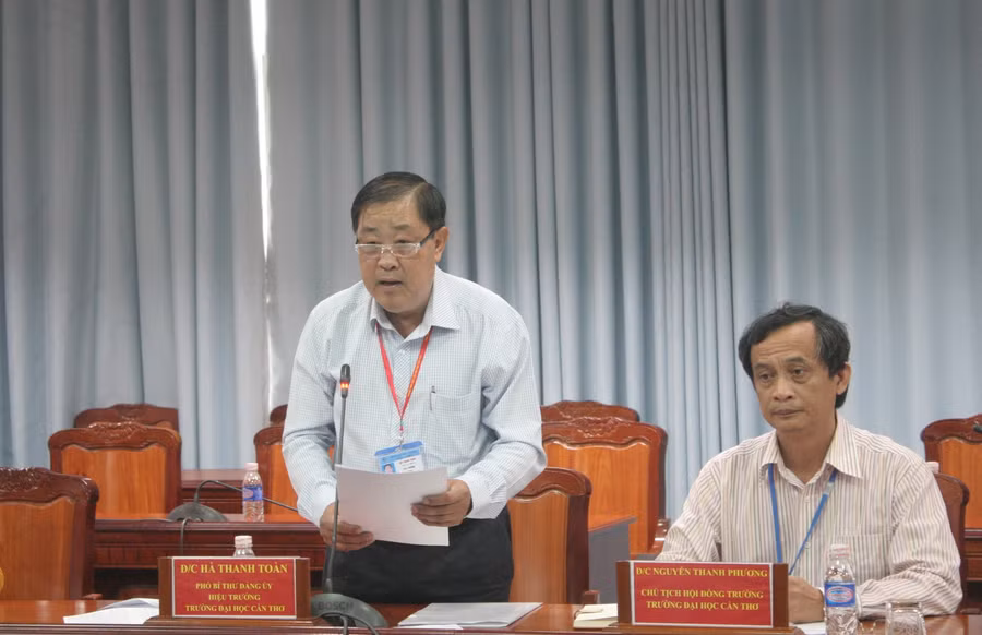 GS.TS Hà Thanh Toàn - Hiệu trưởng Trường ĐH Cần Thơ cáo cáo kết quả 5 năm thực hiện Nghị quyết số 29