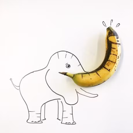 Nhung buc tranh minh hoa hai huoc duoc ve tu chuoi - Anh 5