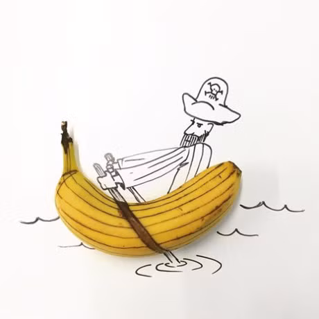 Nhung buc tranh minh hoa hai huoc duoc ve tu chuoi - Anh 7