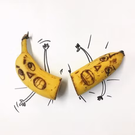 Nhung buc tranh minh hoa hai huoc duoc ve tu chuoi - Anh 1