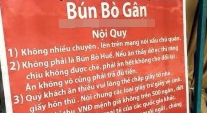 Không được lên mạng nói xấu chủ quán!