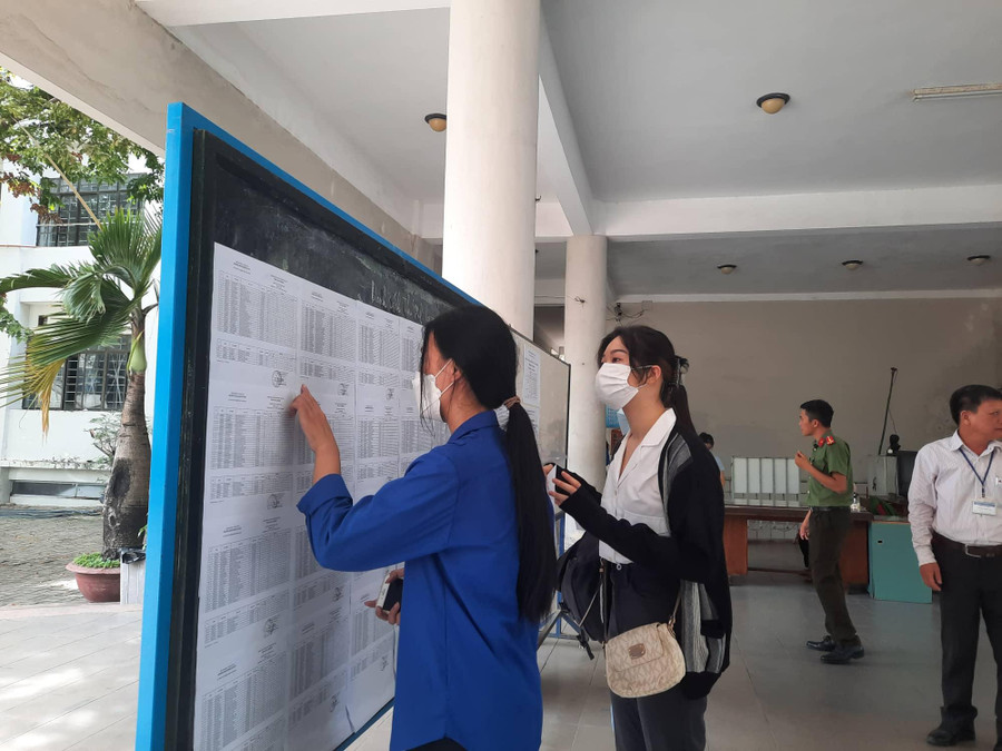 Thí sinh xem sơ đồ điểm thi để tìm vị trí phòng thi Thí sinh xem sơ đồ điểm thi để tìm vị trí phòng thi