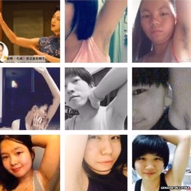 Hàng nghìn phụ nữ đã tham gia trào lưu nuôi lông nách. Ảnh: BBC