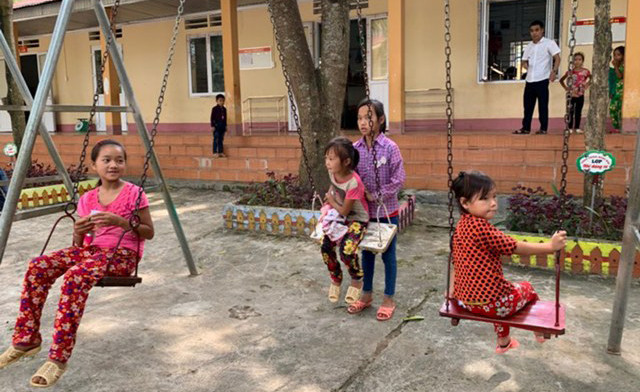 Trường PTDTBT TH Lùng Tám xã Lùng Tám, huyện Quản Bạ (Hà Giang) - nơi thầy Kha đang công tác và dành nhiều tâm huyết cho công tác quản lý.