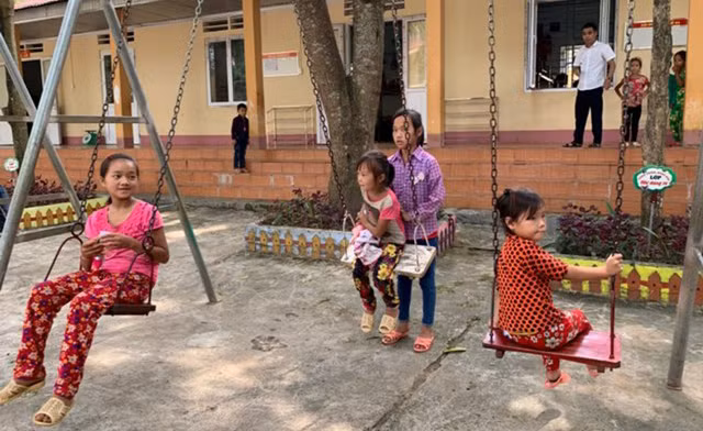 Trường PTDTBT TH Lùng Tám xã Lùng Tám, huyện Quản Bạ (Hà Giang) - nơi thầy Kha đang công tác và dành nhiều tâm huyết cho công tác quản lý.