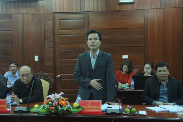 Ông Đặng Ngọc Dũng - Phó Chủ tịch tỉnh Quảng Ngãi Dũng phát biểu tại buổi làm việc