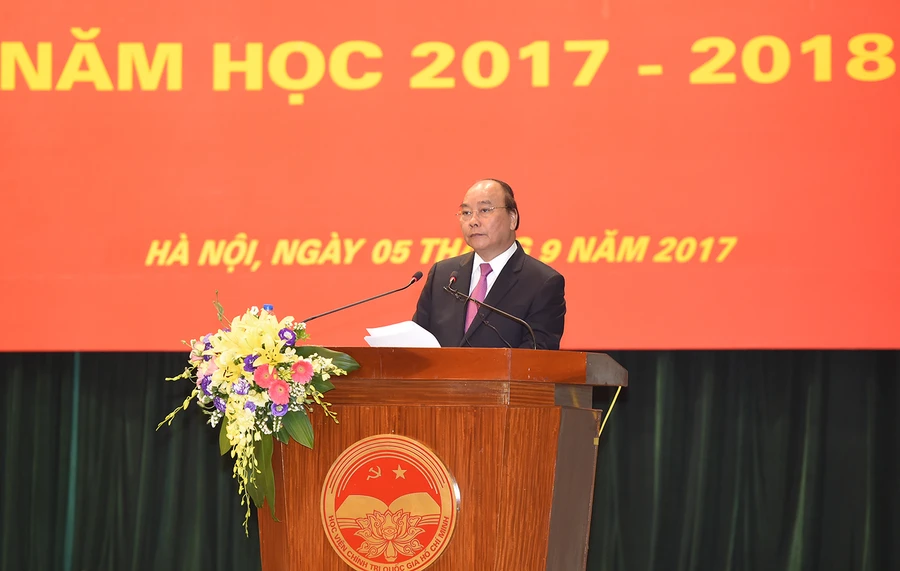 Thủ Tướng phát biểu khai giảng năm học mới tại Học viện Chính trị Quốc gia Hồ Chí Minh