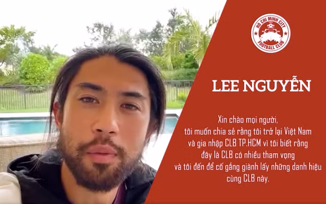 Lee Nguyễn tiết lộ lý do gia nhập đội bóng TPHCM chinh chiến tại V-League 2021.
