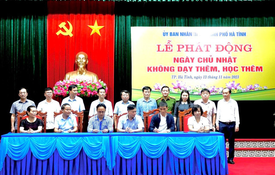 TP Hà Tĩnh phát động Ngày Chủ nhật không dạy thêm, học thêm.