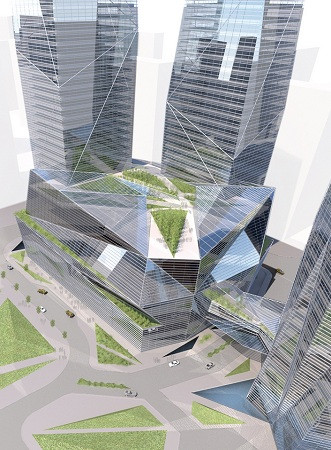 Tấm tam giác xếp đan xen dọc theo các mặt tòa nhà. Ảnh: Adrian Smith/Gordon Gill Architecture. VNE-How-to-Keep-a-1-500-Foot-S-1947-2960