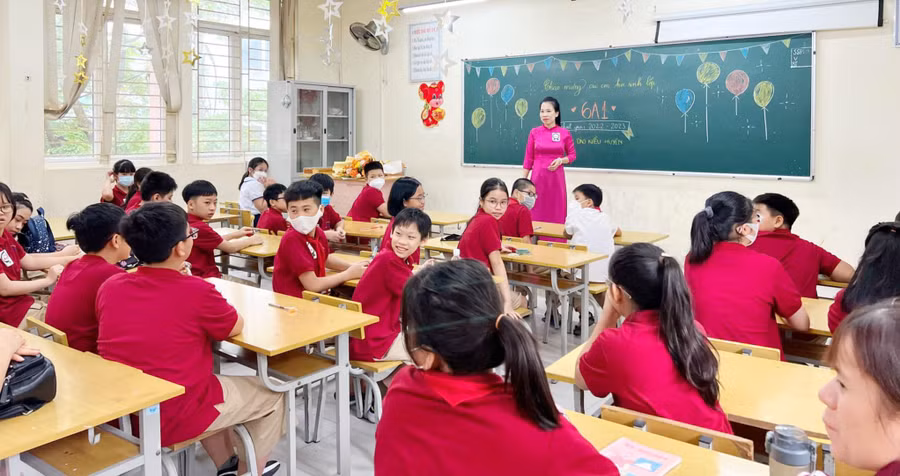 Học sinh Trường PTCS Nguyễn Đình Chiểu (Hà Nội).