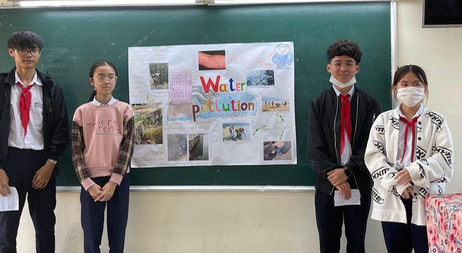 Học sinh Trường THCS Trưng Vương được giáo viên giao các dự án học tập và theo dõi tiến độ thực hiện thông qua hình thức trực tuyến. Ảnh: TG