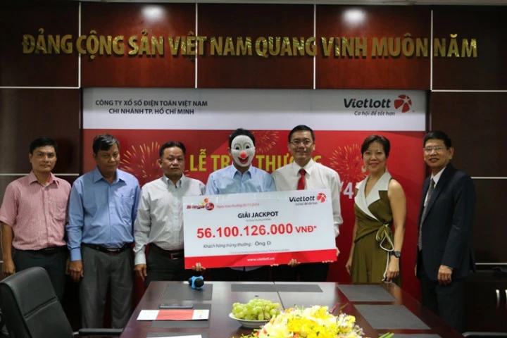 Vietlott đã thực hiện trả thưởng giải Jackpot kỳ quay số mở thưởng số 54. Ảnh: Vietlott.