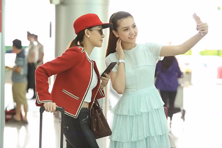 Ngọc Duyên cùng học trò Hà Hồ lên đường đến Victoria"s Secret 2016