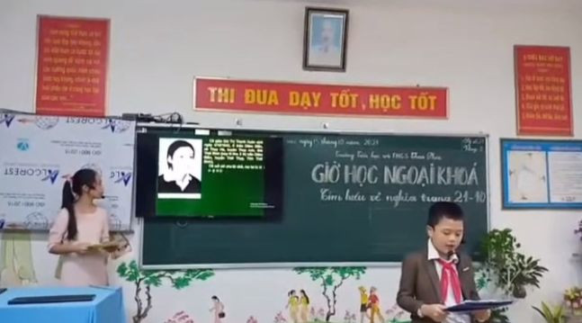 “Tìm hiểu về Lớp học vĩnh hằng 21/10” là bài học đặc biệt đối với học sinh xã Thụy Dân (Thái Thụy). Ảnh: Phòng GD cung cấp “Tìm hiểu về Lớp học vĩnh hằng 21/10” là bài học đặc biệt đối với học sinh xã Thụy Dân (Thái Thụy). Ảnh: Phòng GD cung cấp