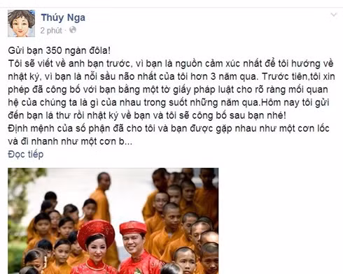 Thúy Nga bất ngờ chia sẻ về sự thật cay đắng sau cuộc hôn nhân với ông Nguyễn Văn Nam