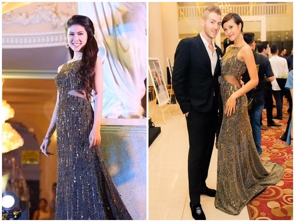 Mới đây, tại sự kiện Men of the Year, MC Phương Mai diện lại mẫu váy dạ hội chất vải lấp lánh từng được Thu Hằng chọn mặc khi tham dự một chương trình cách đó không lâu. Với ngoại hình chuẩn người mẫu, hai người đẹp đều được ghi nhận là mỹ nhân sành điệu ở sự kiện. 10 vụ đụng váy áo mới nhất của mỹ nhân showbiz Việt