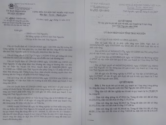 Biết rõ quy hoạch 03 loại rừng từ năm 2006 nhưng ông Phạm Việt Tiến, phó Chủ tịch UBND huyện Võ Nhai vẫn "khéo" ký văn bản xin đưa 9,949 ha đất rừng đặc dụng ra nhằm thoát tội cho doanh nghiệp sau khi có đơn tố cáo