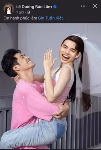 Gin Tuấn Kiệt đăng tải dòng trạng thái, dàn sao Việt đua nhau chúc mừng