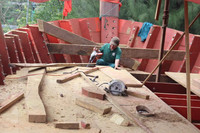 Cận cảnh tàu “67” vỏ gỗ đầu tiên tại miền Trung ảnh 7 Cận cảnh tàu “67” vỏ gỗ đầu tiên tại miền Trung ảnh 7