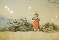 Thieu nu tuyet dep qua nhung net ve tranh mau nuoc 