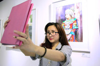 Thieu nu tuyet dep qua nhung net ve tranh mau nuoc 