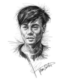 8x vẽ tranh sống động như thật về U23 Việt Nam ảnh 9