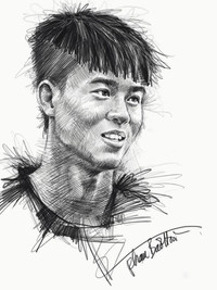 8x vẽ tranh sống động như thật về U23 Việt Nam ảnh 11