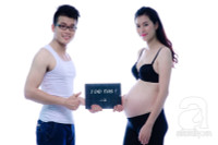 Bộ ảnh bầu đẹp không tì vết của mẹ Việt 9x do chính chồng bấm máy ảnh 1 bộ ảnh bầu chồng chụp cho vợ