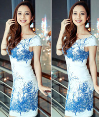 Đẹp rực rỡ với váy họa tiết như sao Việt 