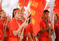 3.000 tình nguyện viên xếp hình chim hạc mừng Hành trình đỏ thắng lợi ảnh 3 3000 tình nguyện viên xếp hình chim hạc mừng Hành trình đỏ thắng lợi