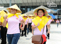 3.000 tình nguyện viên xếp hình chim hạc mừng Hành trình đỏ thắng lợi ảnh 4 3000 tình nguyện viên xếp hình chim hạc mừng Hành trình đỏ thắng lợi