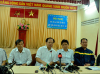 Vụ cháy nhiều ngôi nhà giữa trung tâm TPHCM: 1 người chết ảnh 6 Lãnh đạo UBND TPHCM cùng các cơ quan ban ngành tổ chức họp báo thông tin về vụ cháy