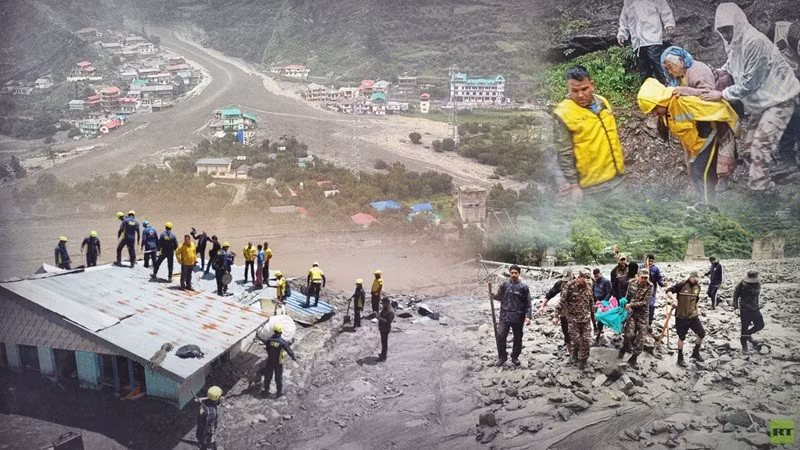 Đây là thảm họa quy mô lớn thứ hai ở dãy Himalaya trong hai tuần qua. Vào ngày 5/8, lũ quét lớn do mưa lớn gây ra đã phá hủy một ngôi làng ở bang Uttarakhand, miền bắc Ấn Độ. lu-9.jpg