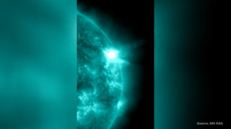 Trong một thông báo hôm 14/11, Viện Nghiên cứu Không gian thuộc Viện Hàn lâm Khoa học Nga cho biết, một vụ bùng phát năng lượng mặt trời lớn đã được ghi nhận vào đầu ngày. bao-1.png