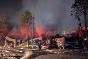 Hiện trường vụ cháy.