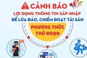 Ảnh: Cảnh báo lừa đảo sau sáp nhập.