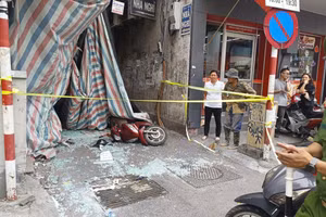 Hiện trường vụ tai nạn lao động. (Ảnh: TG)