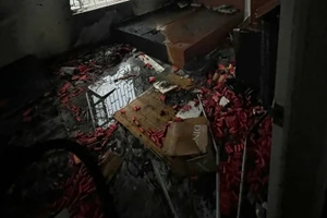 Hiện trường vụ nổ. Ảnh: Hà Long