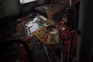 Hiện trường vụ nổ. Ảnh: Hà Long