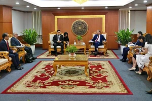 Toàn cảnh buổi làm việc. (Ảnh: Bảo Thắng).