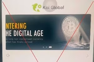 Ảnh: Cảnh báo lừa đảo khi tham gia đầu tư qua ứng dụng dụng Koi Global.